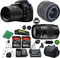 Nikon D810 International Version - No Warranty, 18-55mm f/3.5-5.6 VR, Tamron 70-300mm DI LD Zoom, 2pcs 16GB ZeeTech...