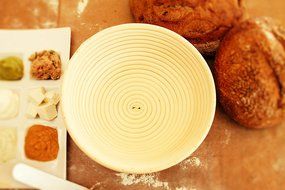 Banneton Proofing Basket Set 10 inch Round by Bread Story &ndash; Brotform Handmade Unbleached Natural Cane Bread Baking... N7