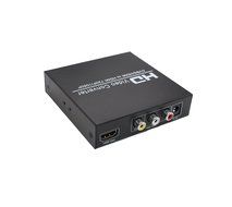 Udigital 1080P 3RCA CVBS L/R Audio or HDMI to HDMI Converter Box with Coaxial and 3.5mm Audio Output Upscaler N3
