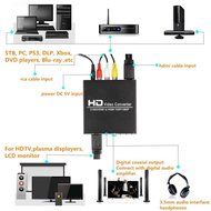 Udigital 1080P 3RCA CVBS L/R Audio or HDMI to HDMI Converter Box with Coaxial and 3.5mm Audio Output Upscaler N4