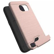 TYoung Soft TPU Brushed Skin Full Around Silicone Armor Case Shockproof Cover with Stand Support and Card Slot... N8