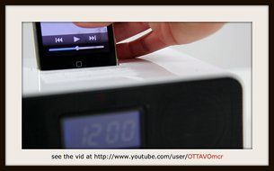 Ottavo OT3040w 30-Pin Audio System &amp; Alarm Clock FM Raido for iPod w/ Remote control - White Color N5