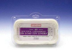 2lb Loaf Tin Liner - Pack of 40 - 20cm