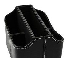 COSMOS PU Leather 360 Degrees Rotatable Remote control/controller TV Guide/mail/CD organizer/caddy/holder,Free... N3