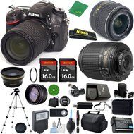 Nikon D7100 - International Version (No Warranty), 18-55mm f/3.5-5.6 DX VR, Nikon 55-200mm f4-5.6G ED DX, 2pcs...
