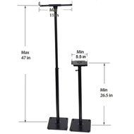 VideoSecu 2 Adjustable Steel Speaker Stands Universal Floor Stands for Front or Rear Surround Sound Speakers MS07B... N3