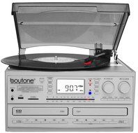 Boytone BT-29W, Bluetooth Dual CD Player and Recorder CD2 to CD1, AM/FM Radio Turntable Record Player 2 Built-in... N6