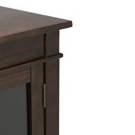 Simpli Home Carlton Medium Storage Cabinet, Dark Tobacco Brown N11