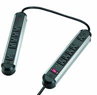 Fellowes 10-Outlet Metal Split Surge Protector, 6 Foot Cord, 1,250 Joules (99082) N3