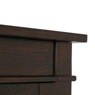 Simpli Home Carlton Medium Storage Cabinet, Dark Tobacco Brown N14