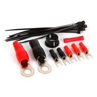 Belva 4 Gauge 2 Channel Complete Copper-Clad Amp Wiring Kit [RED] with 2-Channel RCA Interconnects [BAK42] N4