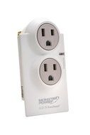 Monster Home Series LCD PowerProtect, 2 outlets, White (Discontinued by Manufacturer)