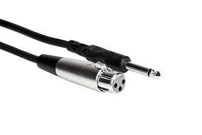 Hosa PXF-103 XLR3F to 1/4 inch TS Unbalanced Interconnect Cable, 3 feet