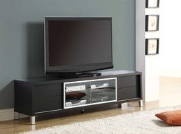 Monarch Specialties Cappuccino Hollow Core 70-Inch Euro TV Console N2