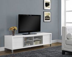 Monarch Specialties Cappuccino Hollow Core 70-Inch Euro TV Console N3