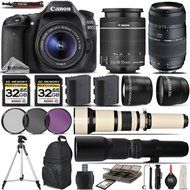 Canon EOS 80D Digital SLR Camera + Canon 18-55mm STM Lens + Tamron 70-300mm Lens + 650-1300mm Zoom Lens + 500mm... N2