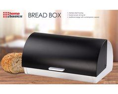 Home Basics Bread Box - Stainless Steel/Frosted N2