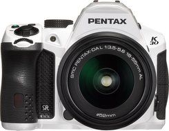 Pentax K-30 Weather-Sealed 16 MP CMOS Digital SLR with 18-55mm Lens (White)