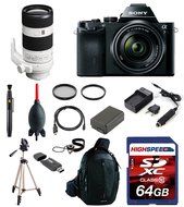 Sony ILCE7K/B a7K Full-Frame Interchangeable Digital Lens Camera with 28-70mm Lens w/ Sony FE 70-200mm F4 G OSS...