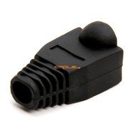 Cmple - RJ-45 Color Coded Strain Relief Boots - BLACK (50pcs) N10