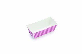 Welcome Home Brands T70109BX Festive Rectangular Mini Loaf Baking Pans, Pink Stripe