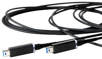 Optical Cables by CorningTM AOC-MMS4CTP030M20 ThunderboltTM Optical Cables, 30 m (100'), Black N6