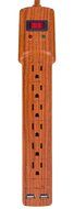 Invisiplug 6-Outlet Surge Protector with 2 USB Ports and 900 Joules Protection, Model DO004 N2