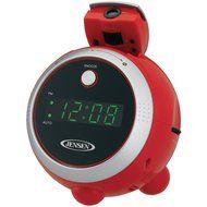 Jensen JCR-222-R AM/FM 0.6-Inch Green LED Display with Time Projection (Red)