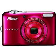 Nikon COOLPIX L32 Digital Camera with 5x Wide-Angle NIKKOR Zoom Lens (Red) (Certified Refurbished) N3
