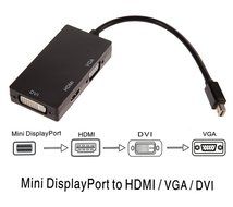 Leedemore Mini Display Port Adapter 3 in 1 Thunderbolt Mini DisplayPort to HDMI/DVI/VGA Adapter M/F Converter... N13