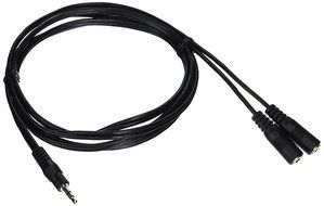 Cable Showcase 6-Inch 2 x 3.5mm Stereo Male/3.5mm Stereo Female Cable (30S1-35260)
