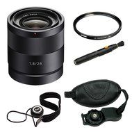 Sony Carl Zeiss Sonnar T E 24mm F1.8 ZA Lens for Sony NEX Cameras + 49mm UV Filter + Lens Pen + Lens Cap Keeper...