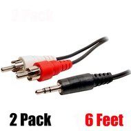 iMBAPrice&reg; 50 Feet 3.5mm Stereo Male to Two RCA Male Splitter Cable N8