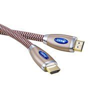 BUSUQ High-Speed Standard HDMI Cable Supports Ethernet, 3D and Audio Return (75 Feet/23 Meter), Black- Red Nylon... N13