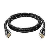 BUSUQ High-Speed Standard HDMI Cable Supports Ethernet, 3D and Audio Return (75 Feet/23 Meter), Black- Red Nylon... N14