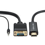 A-tech Ahdvgsy30-bk Is a 10ft Hdmi Male to VGA Male Converter Adapter Video Cable.this Hdmi to Vga Cable Often... N5