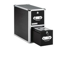 Vaultz Locking CD File Cabinet, 4 Drawers, 15.25 x 14.00 x 14.50 Inches, Black (VZ01049) N2