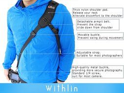 WITHLIN Professional Photography Swift Sport Shoulder Strap for Camera SLR DSLR (Canon Nikon Sony Olympus Pentax... N14