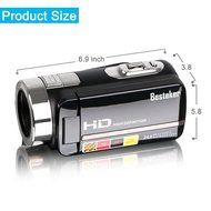 Video Camcorder, Besteker Portable HD 1080p IR Night Vision Max. 24.0 MP Enhanced Digital Camera Camcorders DV... N6