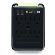 Satechi Slim Surge Protector White (6 AC &amp; 2 USB) 2.4 amp Output for Charging iPhone 6, 5S, 5C, 5, 4S, 4 iPad... N7
