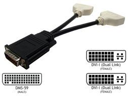 DELL DMS-59 TO DUAL DVI Y SPLITTER CABLE ADAPTER R0915 0R0915 H9361 0H9361 USA N4