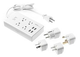 GR-8 Power Compact &amp; Slim Travel Charging Station - International Power Adapter - Surge Protector - Power Strip...
