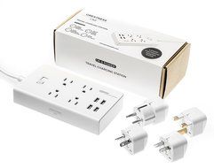 GR-8 Power Compact &amp; Slim Travel Charging Station - International Power Adapter - Surge Protector - Power Strip... N2
