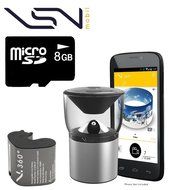 VSN Mobil V.360 HD Camera Kit - The World's first 360 seamless HD action camera. (8GB + Battery) N2