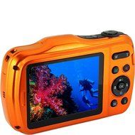 Coleman 20.0 Mega Pixels Waterproof HD Digital Camera with 4x Optical Zoom &amp; 3" LCD Screen, Orange (C30WPZ-O) N4