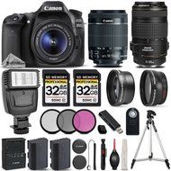 Canon EOS 80D Wi-Fi Full HD 1080P Digital SLR Camera + Canon 18-55mm IS STM Lens + Canon 70-300mm IS USM Lens... N3