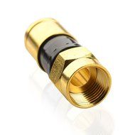 Cable Matters 10-Pack, Gold Plated F-Type Crimp-On Coaxial RG6 Connector N10