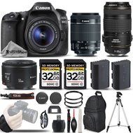 Canon EOS 80D Wi-Fi Full HD 1080P Digital SLR Camera + Canon 18-55mm IS STM Lens + Canon 70-300mm IS USM Lens... N4
