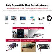 AUX Cable, Kapas 3ft Male to Male 3.5mm Universal Gold Plated Design Auxiliary Audio Stereo Cable with Microphone N4
