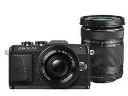 Olympus E-PL7 16MP Mirrorless Digital Camera with 3-Inch LCD with EZ Double Zoom Kit 12-42mm f/3.5-5.6 + 40-150mm... N57